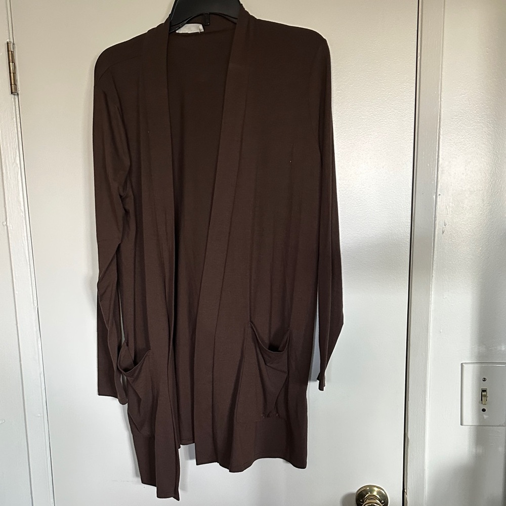 Zenana Outfitters Brown Cardigan
